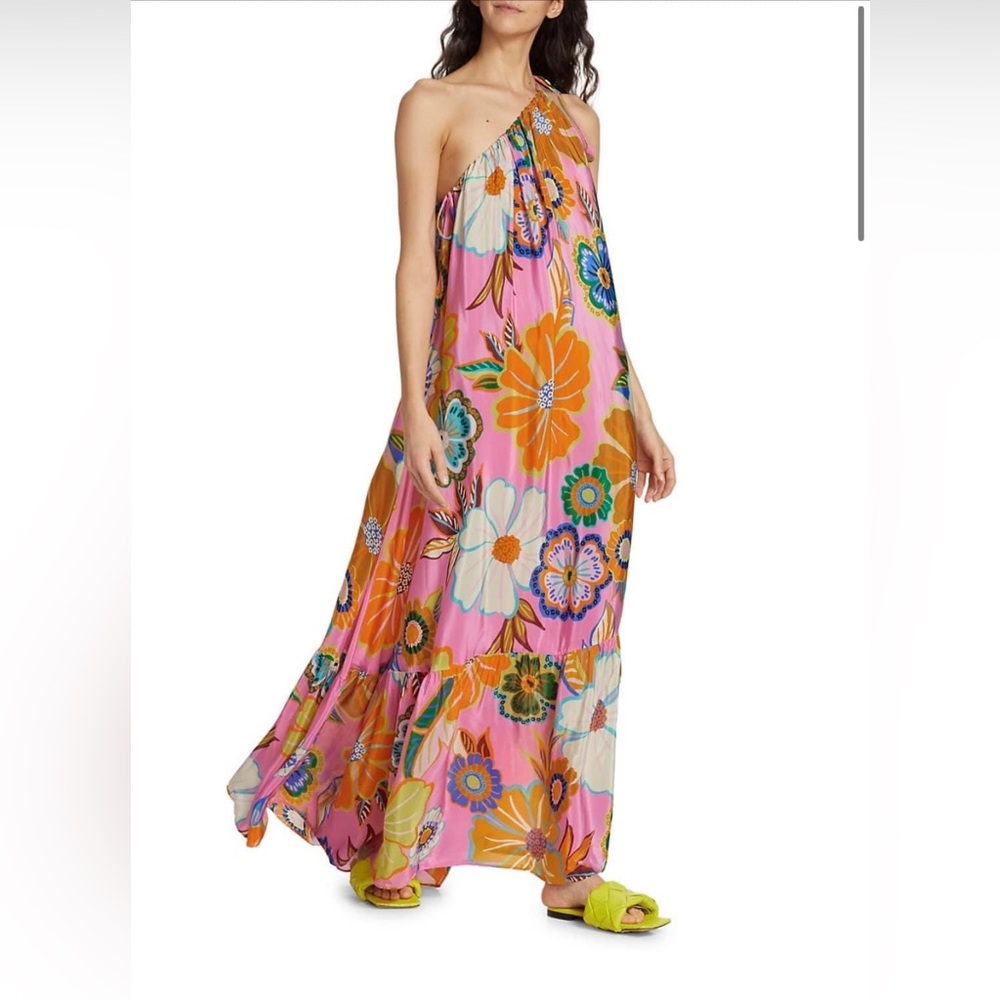 Farm Rio Pink Full Garden Maxi NWT